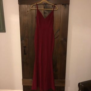 Long open back dress